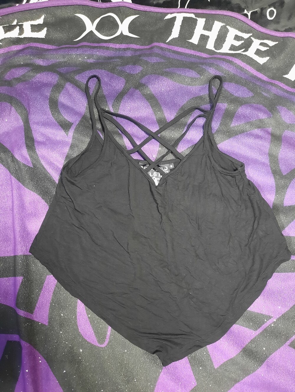 Killstar Black Crisscross Strap Camisole